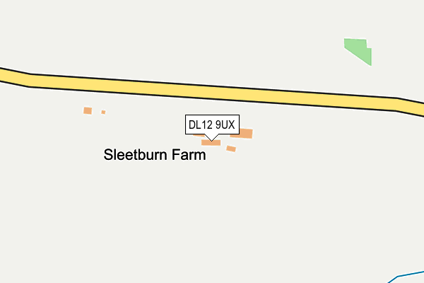 DL12 9UX map - OS OpenMap – Local (Ordnance Survey)
