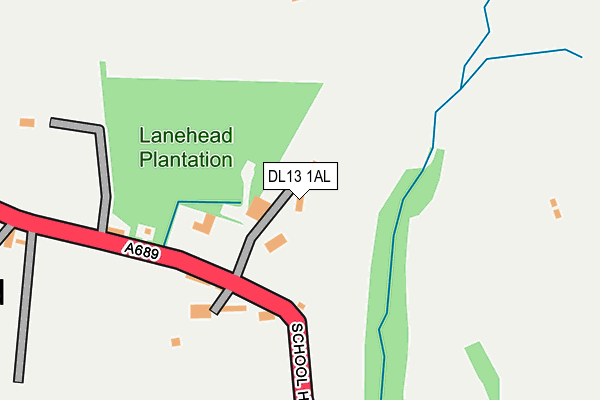 DL13 1AL map - OS OpenMap – Local (Ordnance Survey)