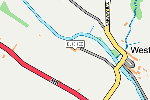 DL13 1EE map - OS OpenMap – Local (Ordnance Survey)