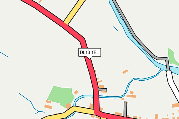 DL13 1EL map - OS OpenMap – Local (Ordnance Survey)