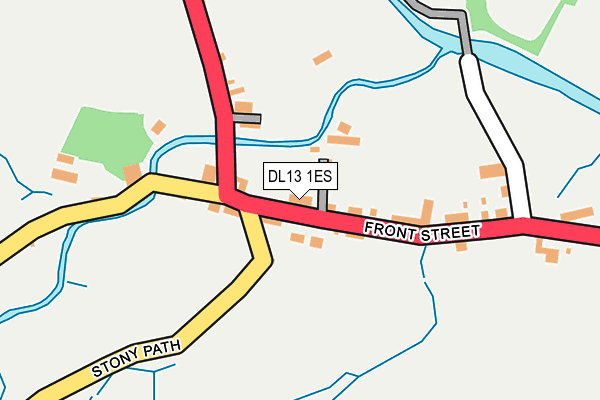 DL13 1ES map - OS OpenMap – Local (Ordnance Survey)