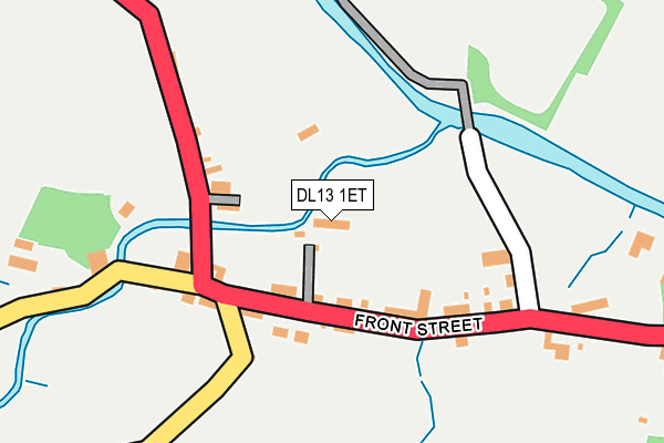 DL13 1ET map - OS OpenMap – Local (Ordnance Survey)