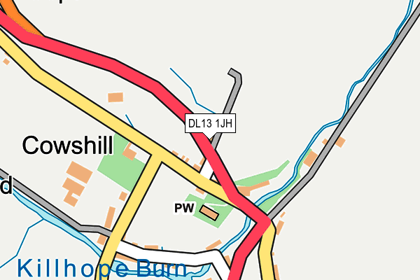 DL13 1JH map - OS OpenMap – Local (Ordnance Survey)