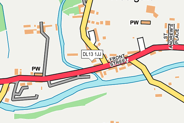 DL13 1JJ map - OS OpenMap – Local (Ordnance Survey)