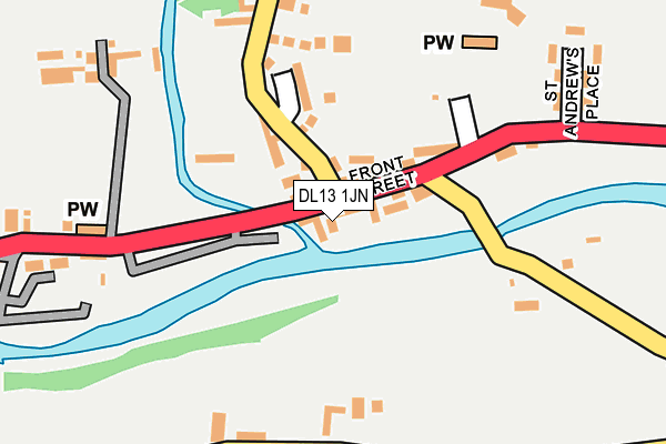 DL13 1JN map - OS OpenMap – Local (Ordnance Survey)