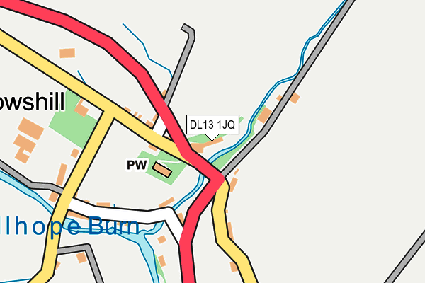 DL13 1JQ map - OS OpenMap – Local (Ordnance Survey)