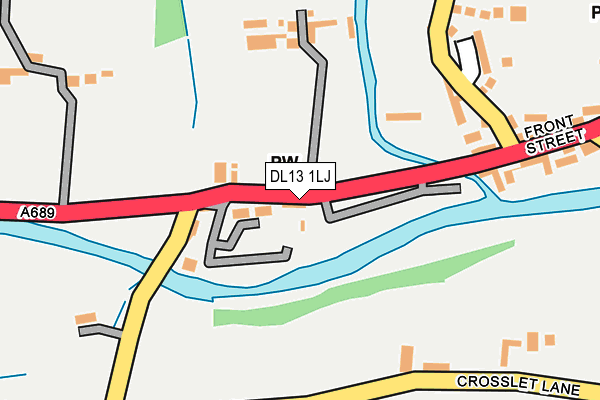 DL13 1LJ map - OS OpenMap – Local (Ordnance Survey)