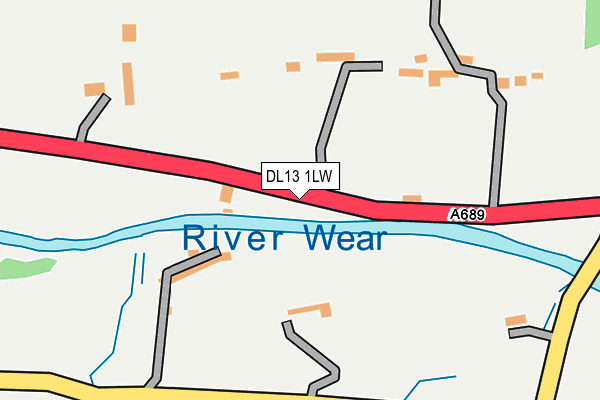 DL13 1LW map - OS OpenMap – Local (Ordnance Survey)