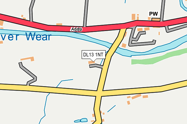 DL13 1NT map - OS OpenMap – Local (Ordnance Survey)