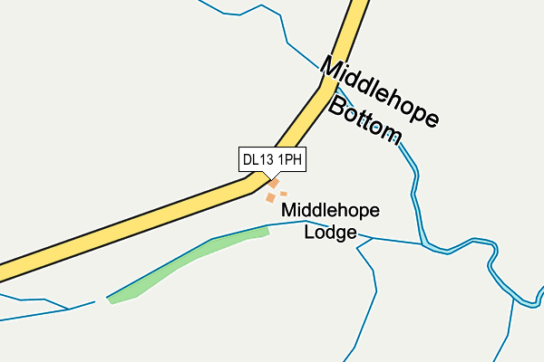 DL13 1PH map - OS OpenMap – Local (Ordnance Survey)