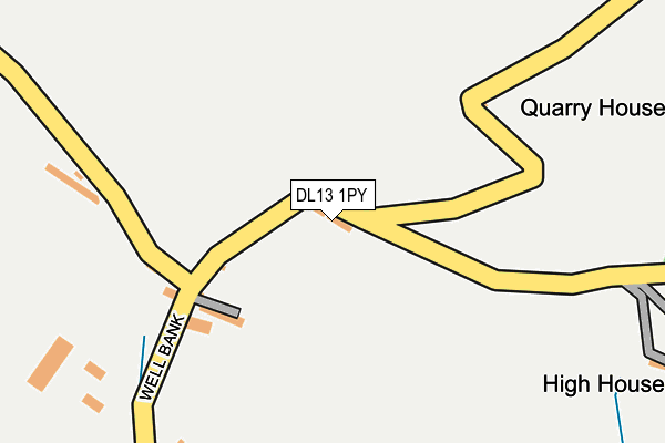 DL13 1PY map - OS OpenMap – Local (Ordnance Survey)