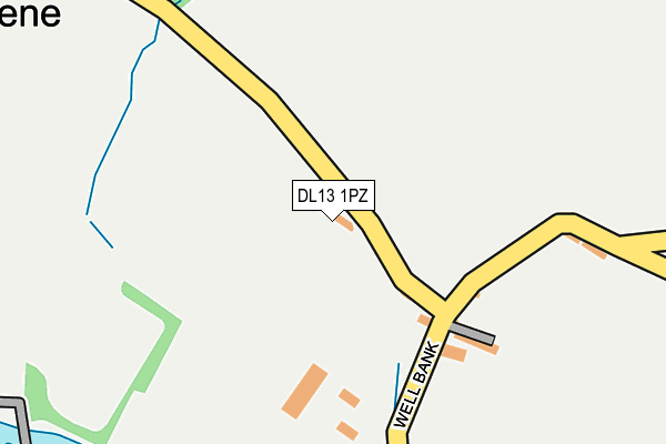 DL13 1PZ map - OS OpenMap – Local (Ordnance Survey)