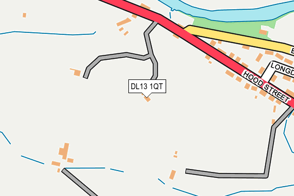 DL13 1QT map - OS OpenMap – Local (Ordnance Survey)
