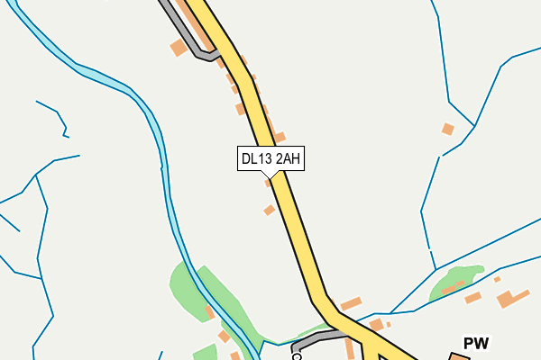DL13 2AH map - OS OpenMap – Local (Ordnance Survey)