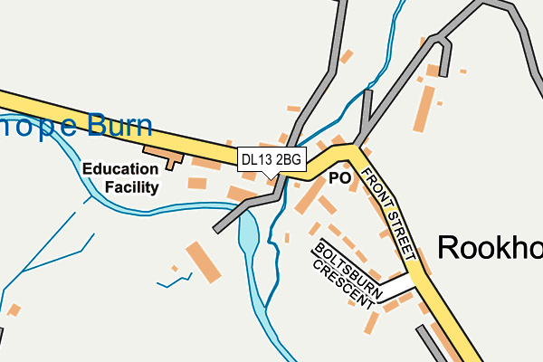 DL13 2BG map - OS OpenMap – Local (Ordnance Survey)
