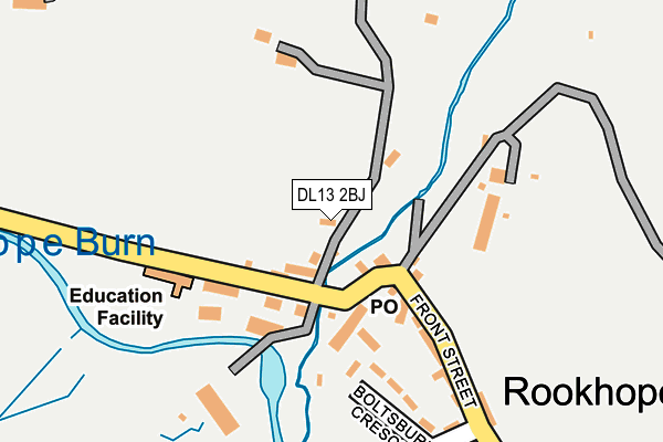 DL13 2BJ map - OS OpenMap – Local (Ordnance Survey)