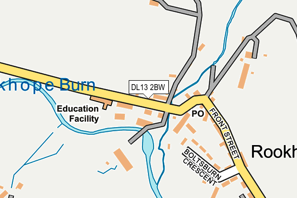 DL13 2BW map - OS OpenMap – Local (Ordnance Survey)