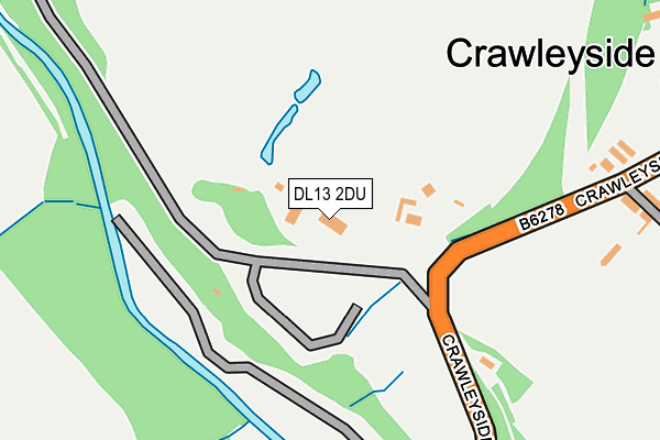 DL13 2DU map - OS OpenMap – Local (Ordnance Survey)