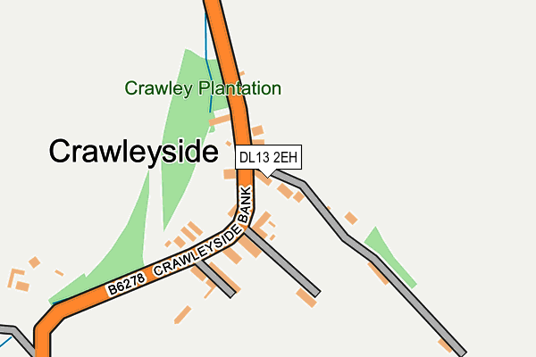 DL13 2EH map - OS OpenMap – Local (Ordnance Survey)