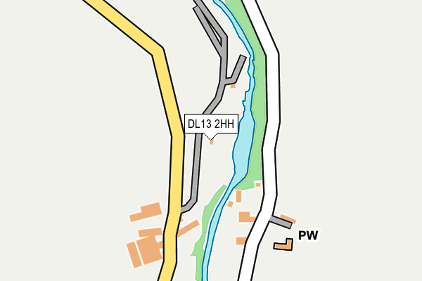 DL13 2HH map - OS OpenMap – Local (Ordnance Survey)