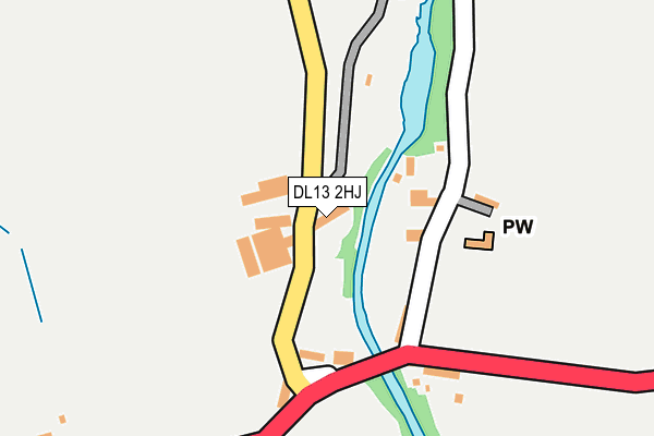 DL13 2HJ map - OS OpenMap – Local (Ordnance Survey)