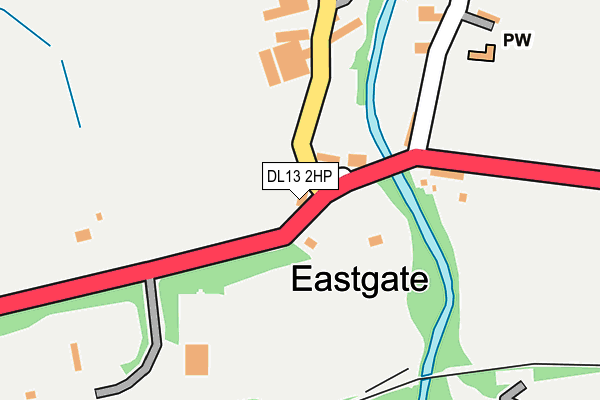 DL13 2HP map - OS OpenMap – Local (Ordnance Survey)