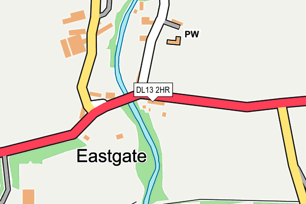 DL13 2HR map - OS OpenMap – Local (Ordnance Survey)