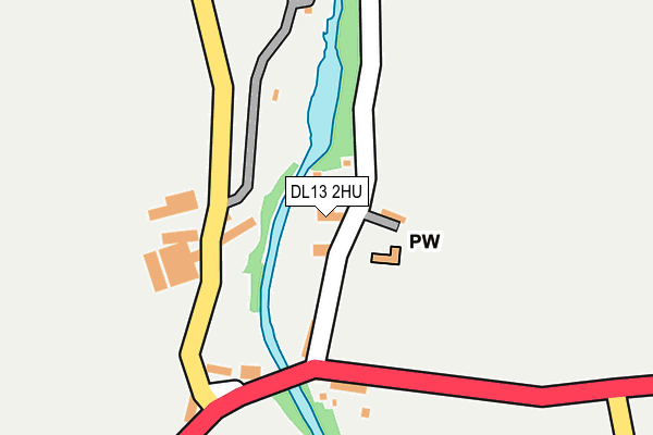 DL13 2HU map - OS OpenMap – Local (Ordnance Survey)