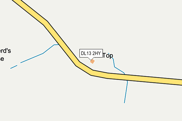 DL13 2HY map - OS OpenMap – Local (Ordnance Survey)