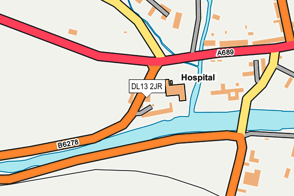 DL13 2JR map - OS OpenMap – Local (Ordnance Survey)
