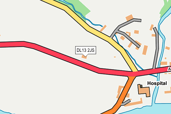 DL13 2JS map - OS OpenMap – Local (Ordnance Survey)