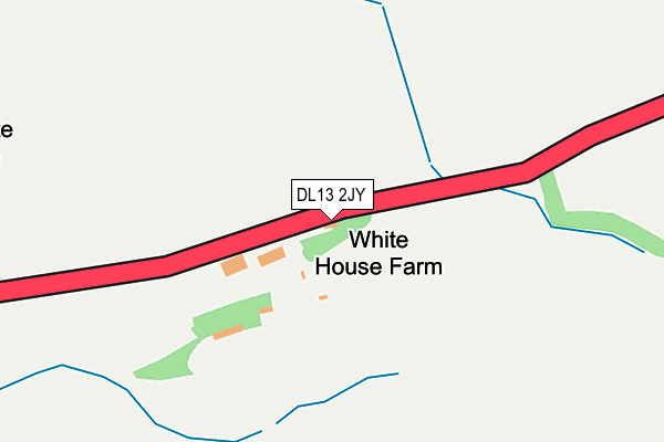 DL13 2JY map - OS OpenMap – Local (Ordnance Survey)