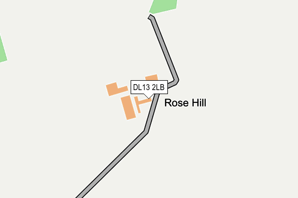 DL13 2LB map - OS OpenMap – Local (Ordnance Survey)