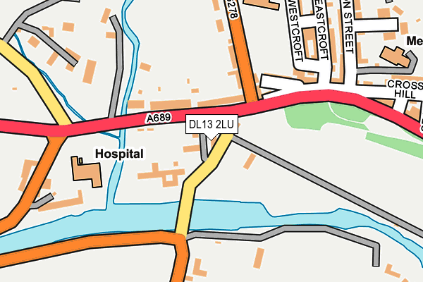DL13 2LU map - OS OpenMap – Local (Ordnance Survey)