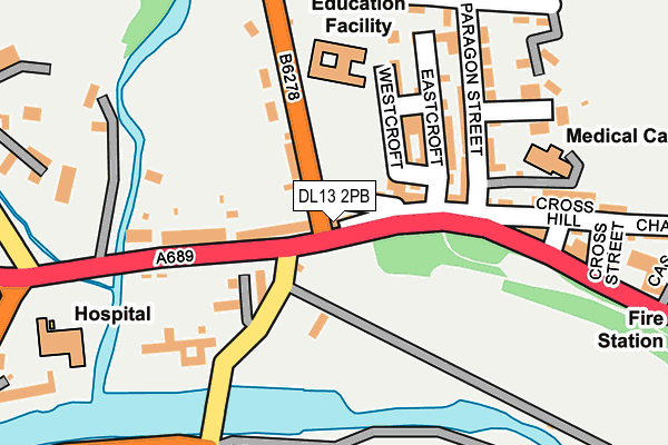 DL13 2PB map - OS OpenMap – Local (Ordnance Survey)