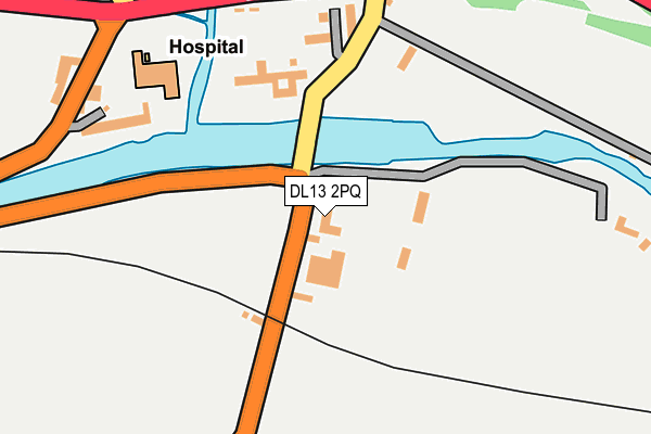 DL13 2PQ map - OS OpenMap – Local (Ordnance Survey)