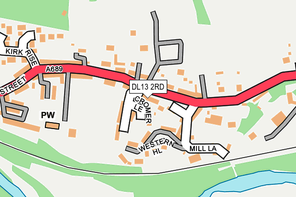 DL13 2RD map - OS OpenMap – Local (Ordnance Survey)