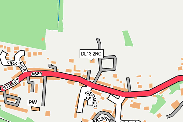 DL13 2RQ map - OS OpenMap – Local (Ordnance Survey)