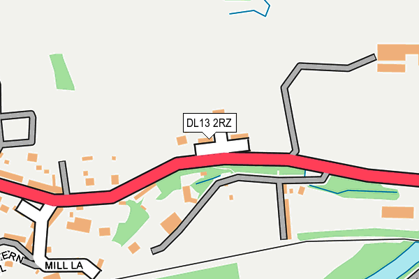 DL13 2RZ map - OS OpenMap – Local (Ordnance Survey)