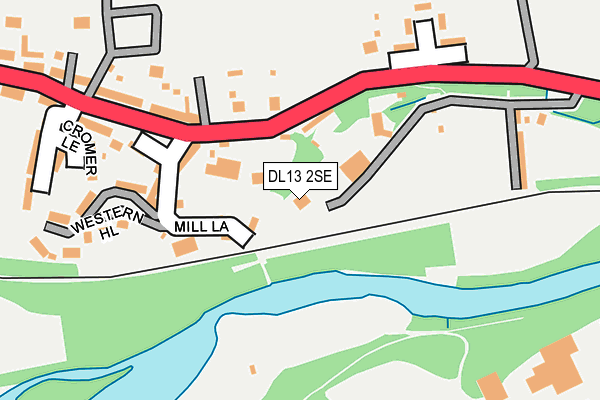 DL13 2SE map - OS OpenMap – Local (Ordnance Survey)