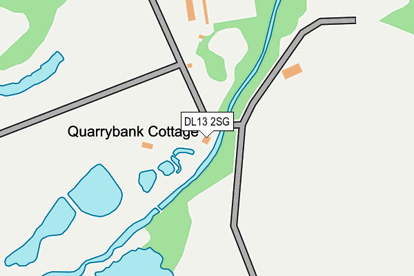 DL13 2SG map - OS OpenMap – Local (Ordnance Survey)