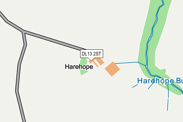 DL13 2ST map - OS OpenMap – Local (Ordnance Survey)