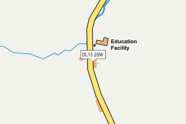 DL13 2SW map - OS OpenMap – Local (Ordnance Survey)