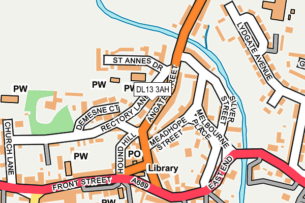 DL13 3AH map - OS OpenMap – Local (Ordnance Survey)