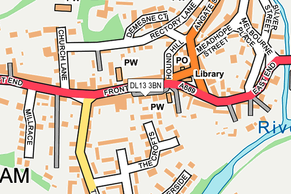 DL13 3BN map - OS OpenMap – Local (Ordnance Survey)
