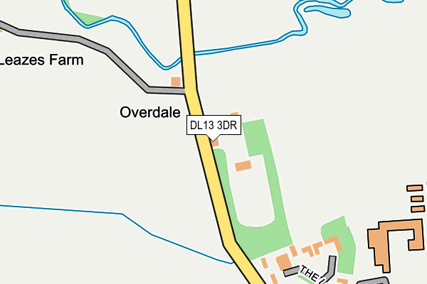 DL13 3DR map - OS OpenMap – Local (Ordnance Survey)