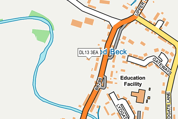 DL13 3EA map - OS OpenMap – Local (Ordnance Survey)
