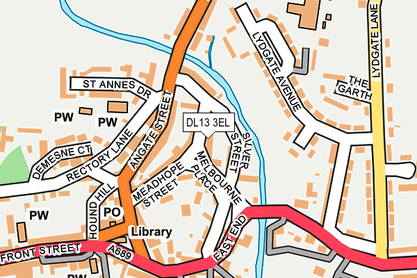 DL13 3EL map - OS OpenMap – Local (Ordnance Survey)