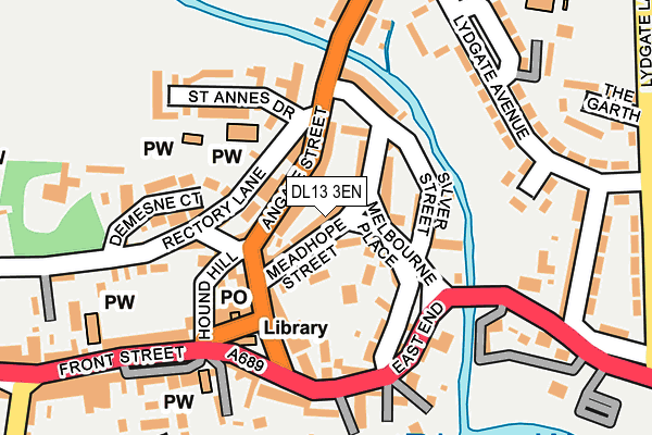 DL13 3EN map - OS OpenMap – Local (Ordnance Survey)