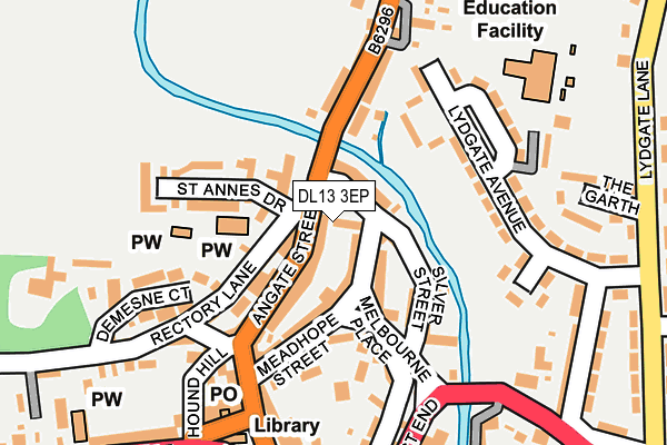DL13 3EP map - OS OpenMap – Local (Ordnance Survey)